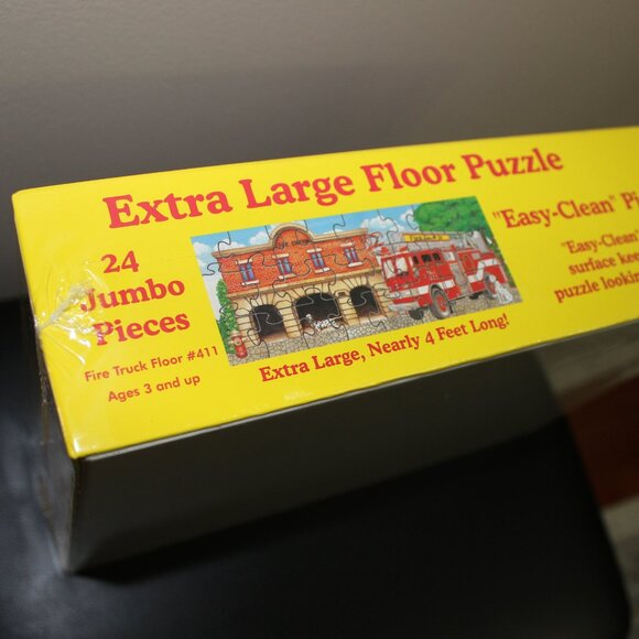 3/$55❤️<4ft long Melissa & Doug Fire Truck Extra Large Floor Puzzle 24 Pcs Jumbo - Picture 2 of 6